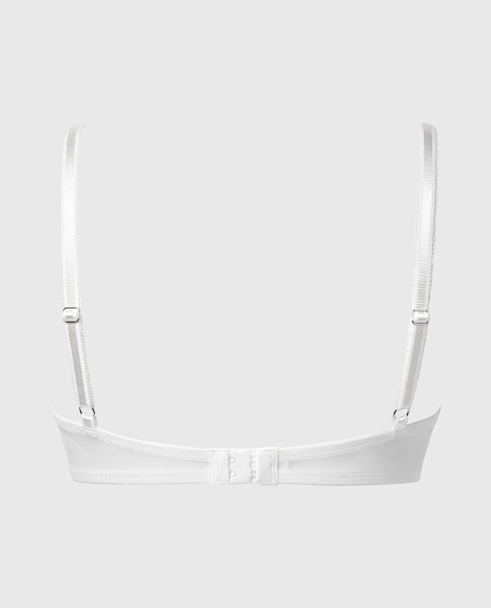 Designer Collection Unlined Demi Bra With Breezy Embroidery in Ivory