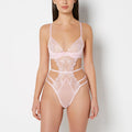 Designer Collection Unlined Demi Teddy With Be Mine Embroidery in Sweet Dream