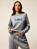 Detroit Lions 313 Aspen Cropped Crewneck
