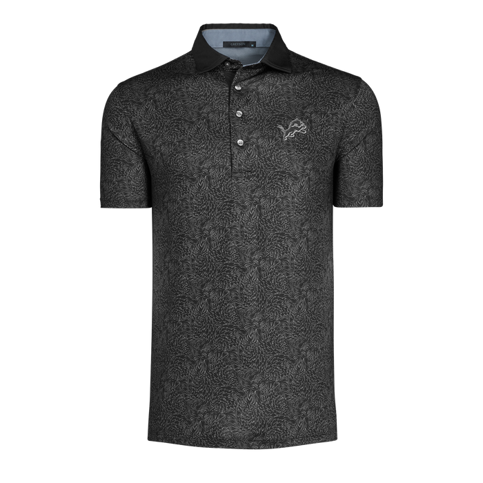 Detroit Lions Blackout Den of Thieves Short Sleeve Polo