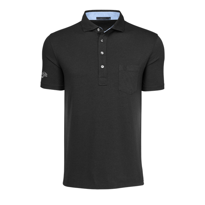 Detroit Lions Blackout Spirit Short Sleeve Polo