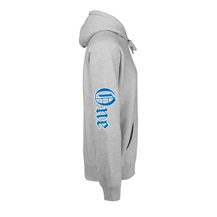 Detroit Lions One Pride Fireside Hoodie Light Grey Heather - Left Side View, One Pride Sleeve Graphic | Greyson Clothiers