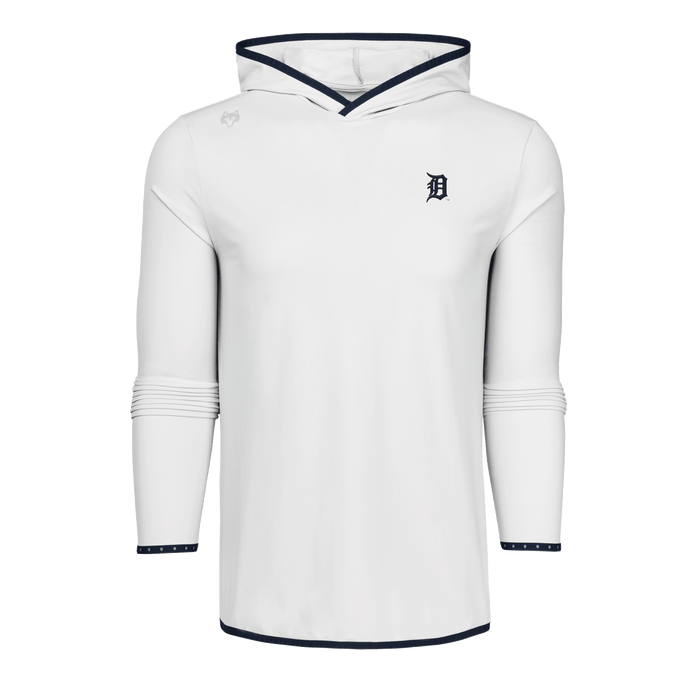 Arctic Detroit Tigers Colorado Hoodie - Ghost Mannequin, Elasticated Cuffs & Navy Tipping Detail | Greyson Clothiers
