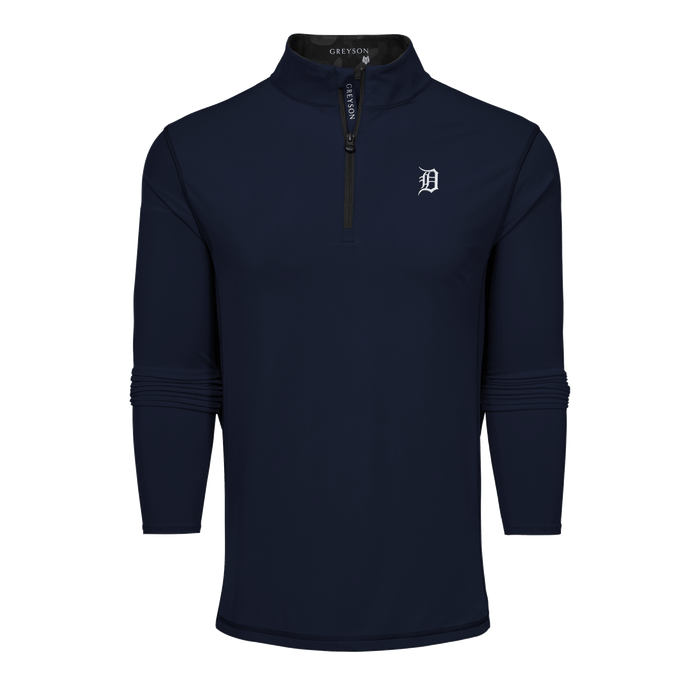 Maltese Blue Detroit Tigers Colorado Quarter-Zip Pullover - Front View | Greyson Clothiers