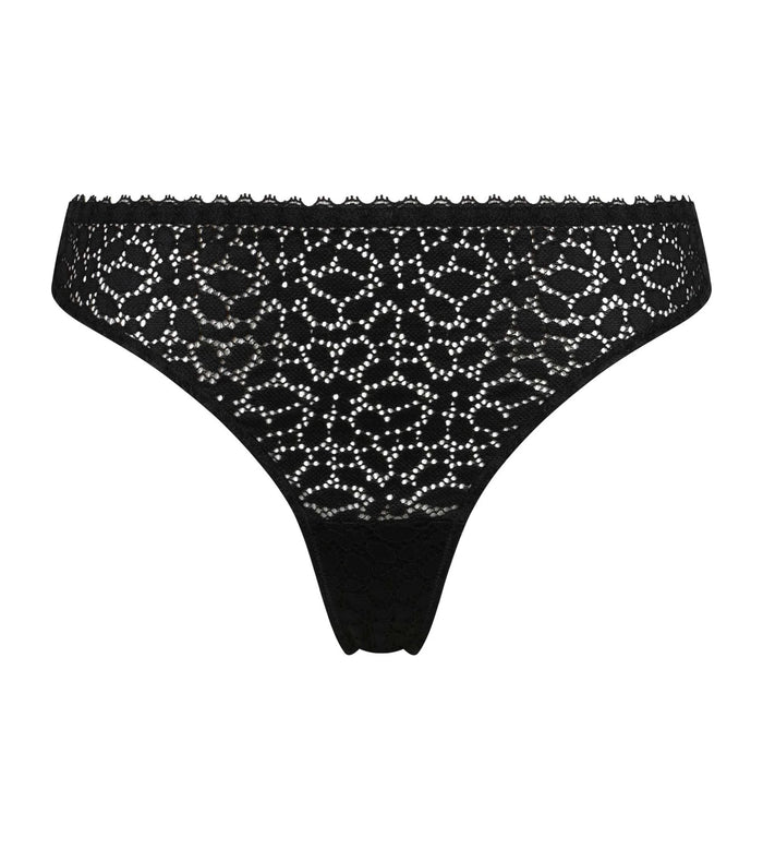 DIM DAILY DENTELLE Thong in Tuxedo Black