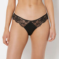 Diva Cheeky Panty With Afterglow Lace in Tuexdo Black