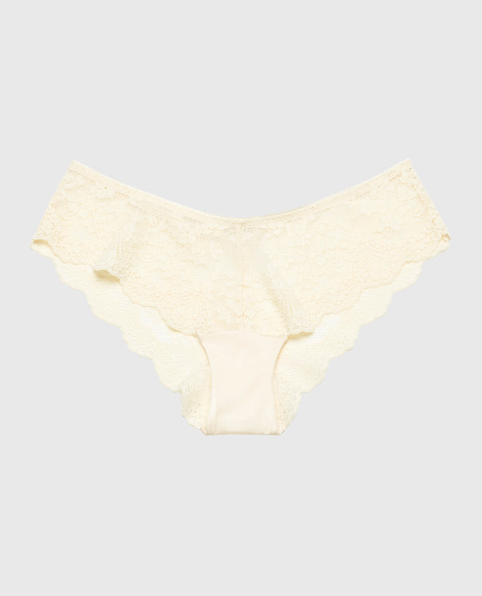 Diva Cheeky Panty with Timeless Lace in Pearled Ivory