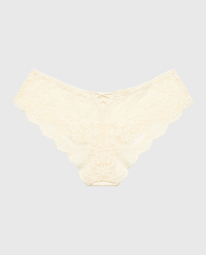 Diva Cheeky Panty with Timeless Lace in Pearled Ivory