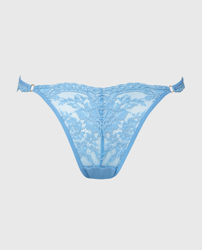 Diva Cheeky Thong Lace Panty in Glacier Lake