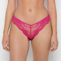 Diva Cheeky V-Waist Lace Panty in Fuchsia Red
