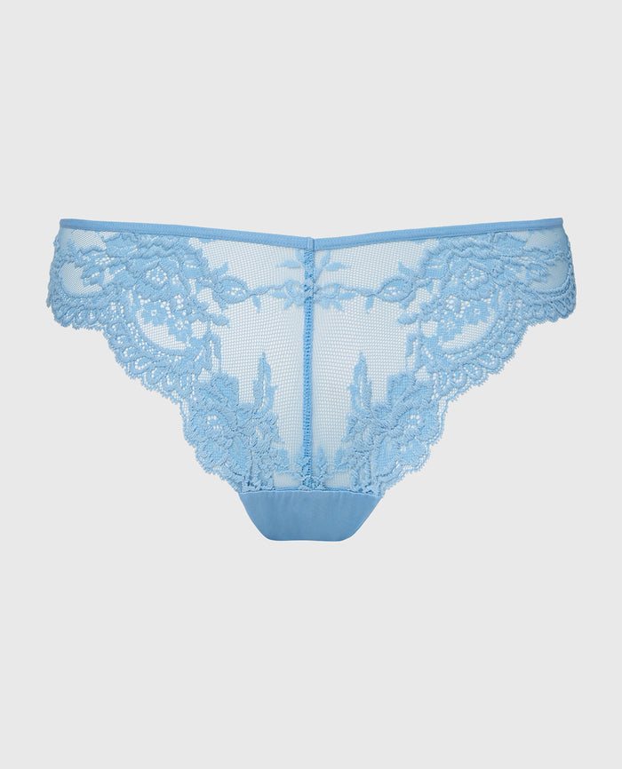 Diva Cheeky V-Waist Lace Panty in Glacier Lake