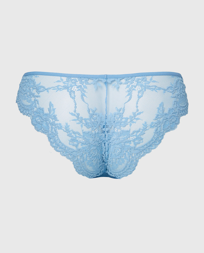 Diva Cheeky V-Waist Lace Panty in Glacier Lake