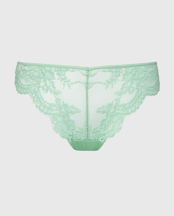 Diva Cheeky V-Waist Lace Panty in Hemlock