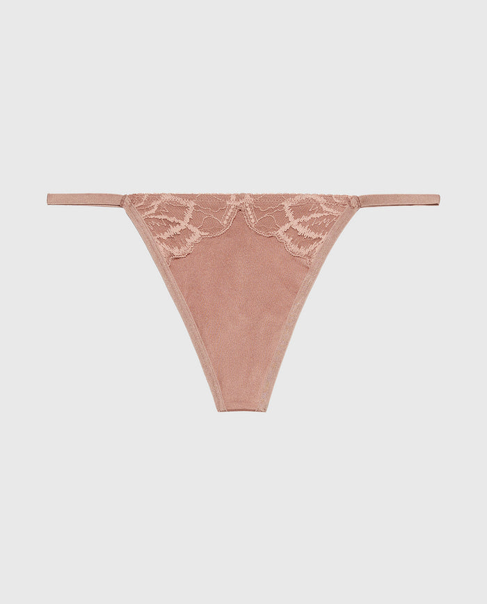 Diva G-String with Lush Lace in Deer