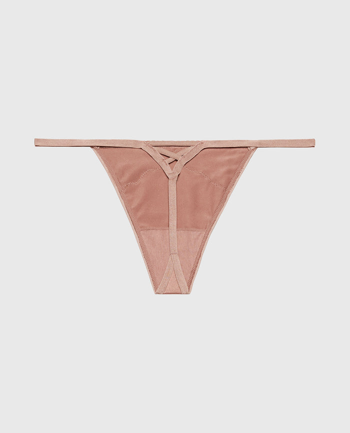 Diva G-String with Lush Lace in Deer