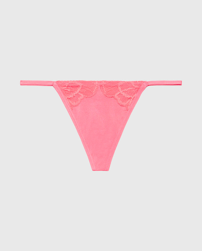 Diva G-String with Lush Lace in Pink Lemonade