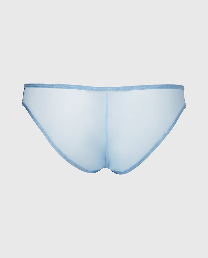 Diva Mini Cheeky Panty in Ivory with Glacier Lake and Dark Navy