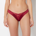 Diva Mini Cheeky Panty with Romantic Lace in Plum Rose