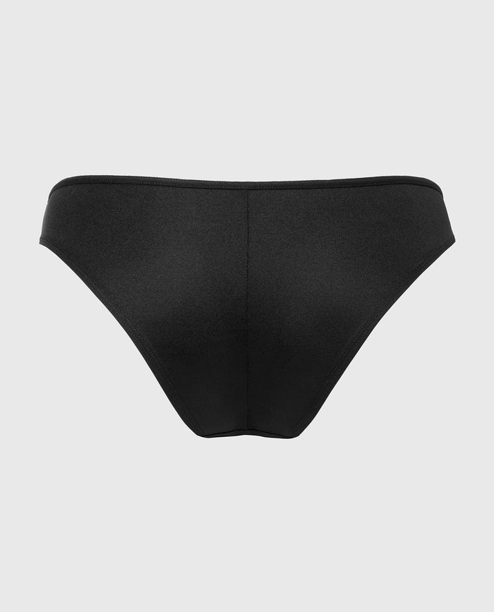 Diva Mini Cheeky Panty with Romantic Lace in Tuxedo Black