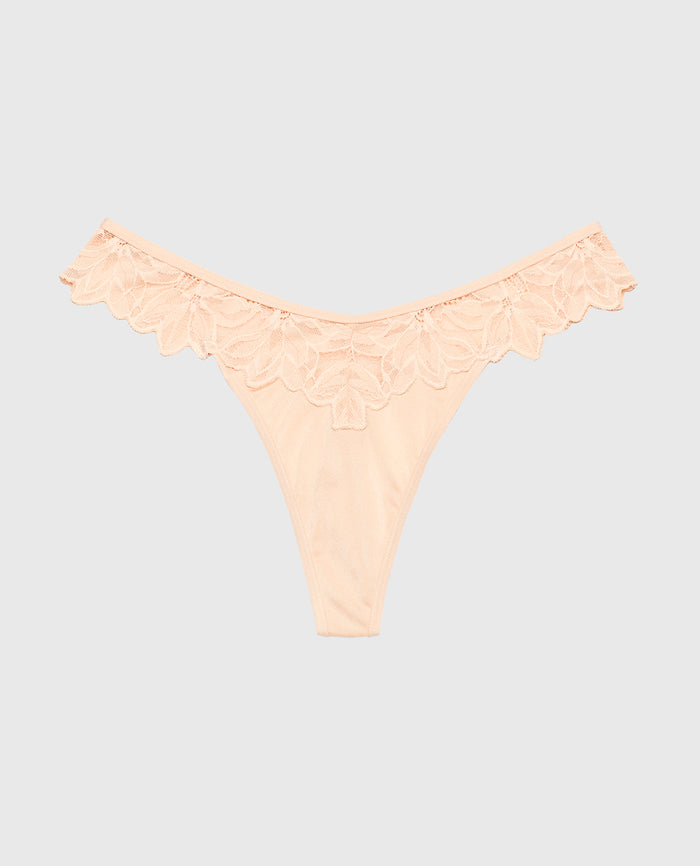Diva Thong Panty in Cameo Rose