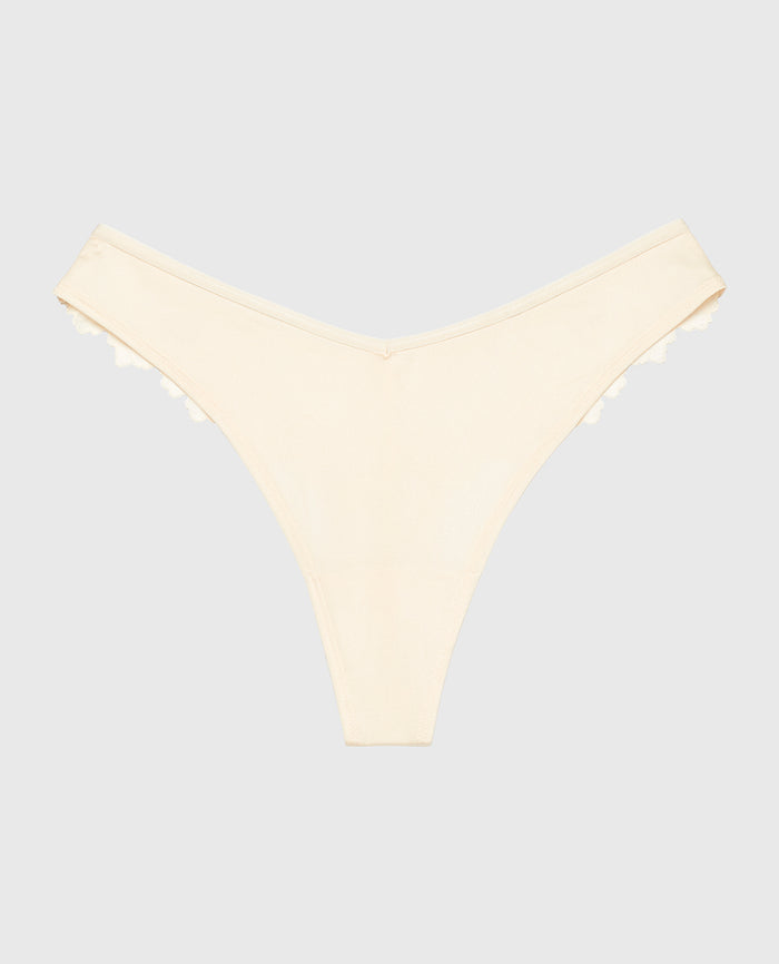 Diva Thong Panty in Pearled Ivory