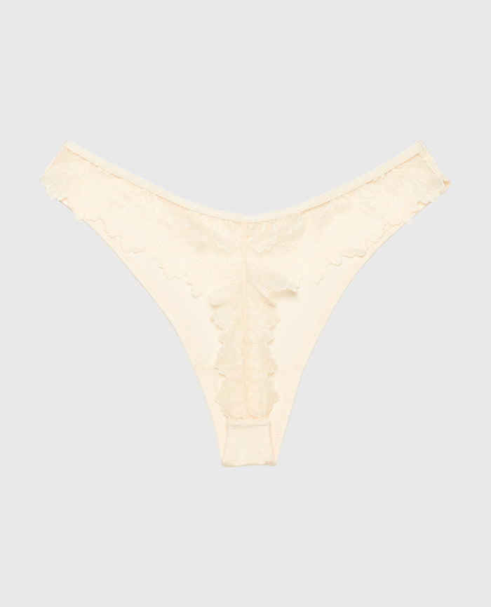 Diva Thong Panty in Pearled Ivory