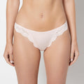 Diva Thong Panty with Timeless Lace in Crystal Pink