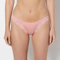 Diva Thong Panty with Timeless Lace in Rose Elegance
