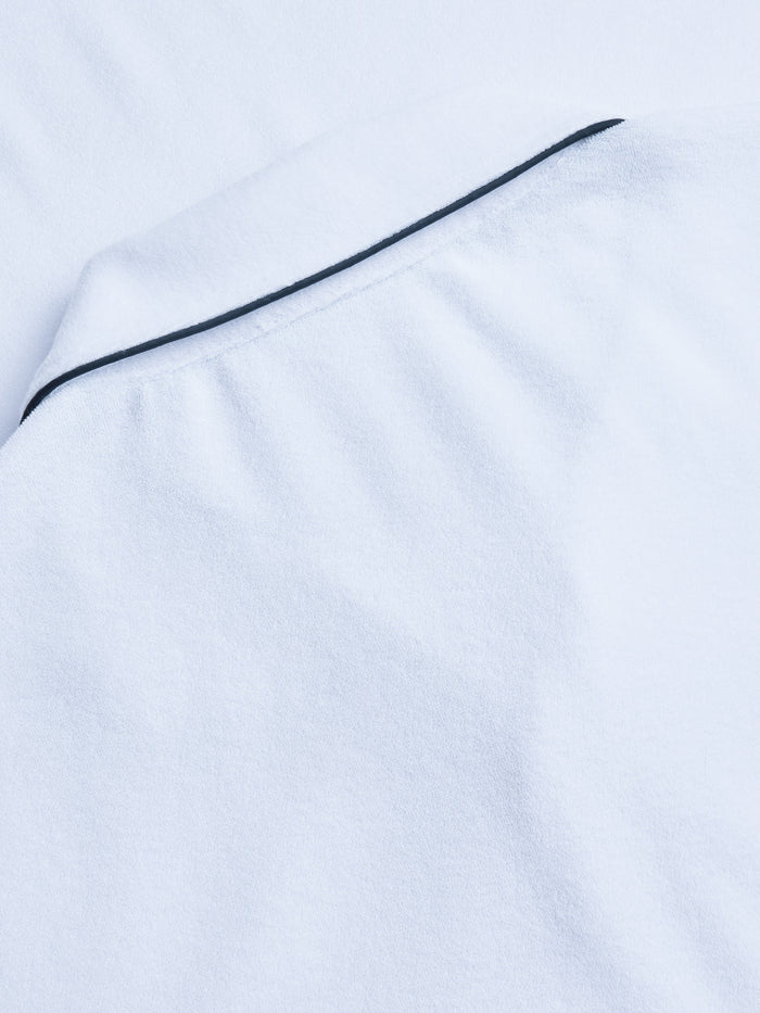 Dune Polo Arctic - Contrast Piping Hem Detail, Men's Terry Cloth Polo Shirt | Greyson Clothiers