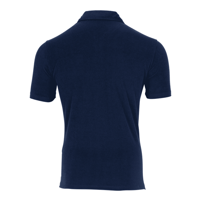 Greyson Clothiers Dune Terry Cloth Polo in Maltese Blue - Back View | Greyson Clothiers