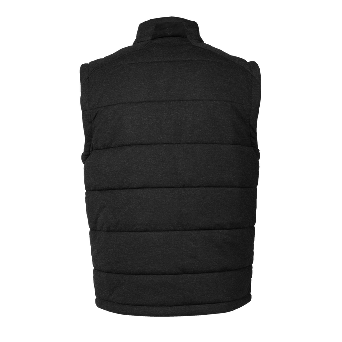 Greyson Clothiers Eos Luxe Vest in Dark Grey Heather - Back View | Men's Quilted Insulated Vest