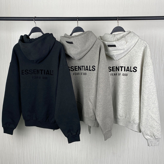 Essentials Hoodie (Black Velvety)