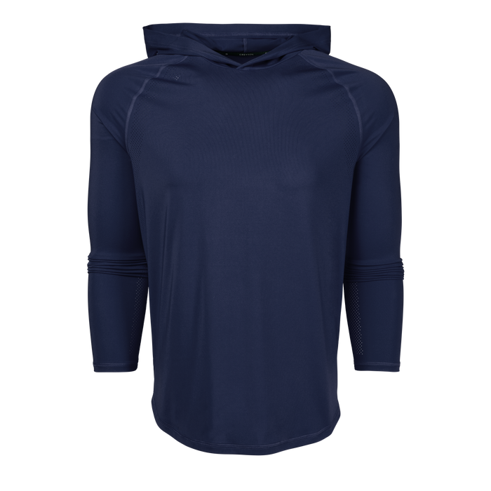 Maltese Blue Perforated Falcon Sport Hoodie - Front View | Greyson Clothiers