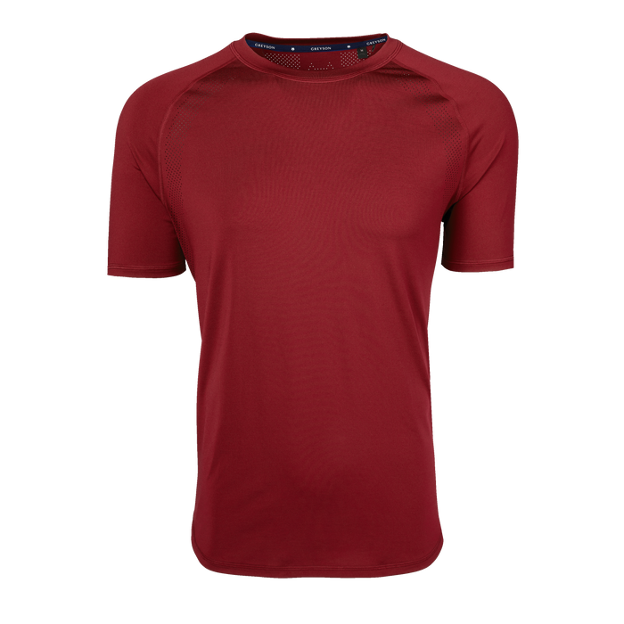 Varsity Red Falcon Sport Short Sleeve Tee - Front View, Moisture-Wicking Athletic Tee | Greyson Clothiers