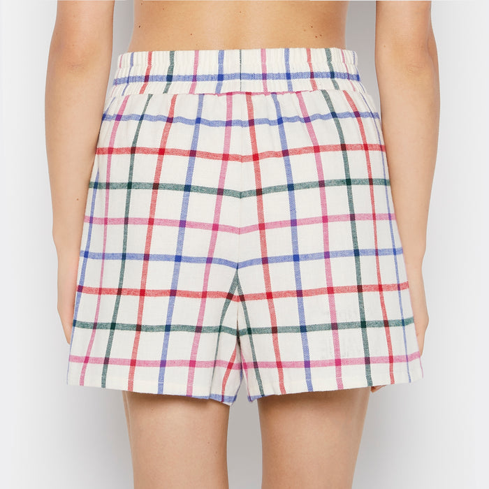 Flannel Boxer Short in Large Jingle Plaid