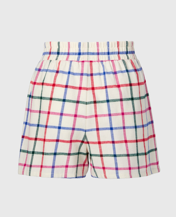 Flannel Boxer Short in Large Jingle Plaid