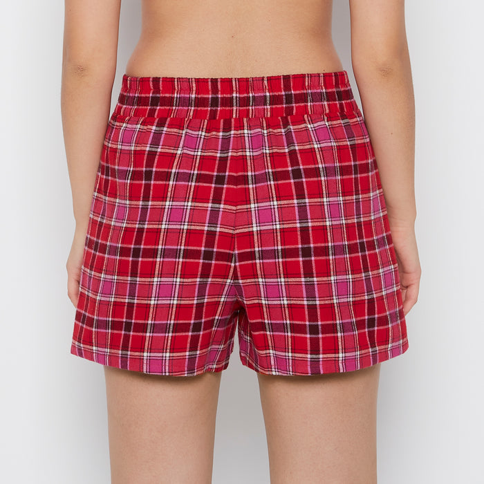 Flannel Boxer Short in Montreal Plaid