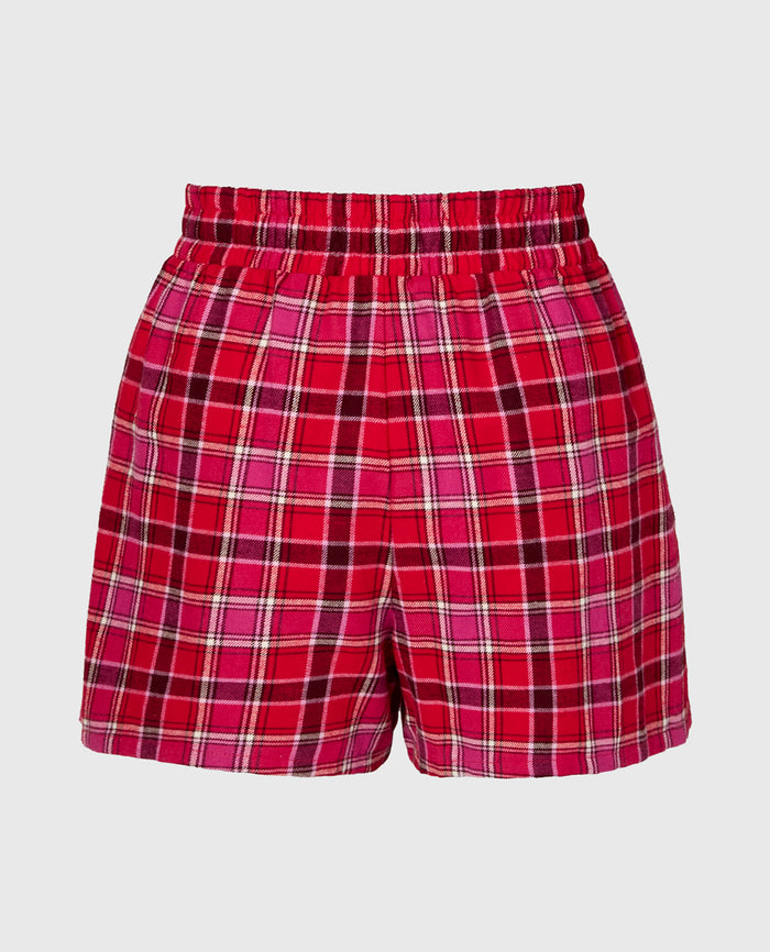 Flannel Boxer Short in Montreal Plaid