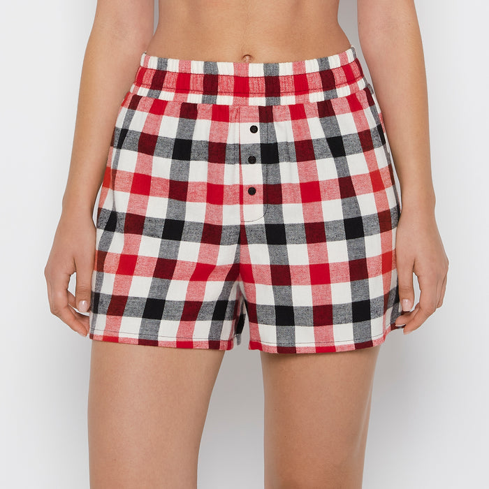 Flannel Boxer Short in Winter Gingham