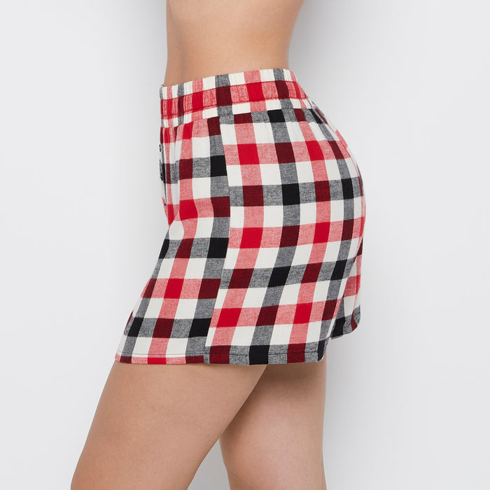 Flannel Boxer Short in Winter Gingham