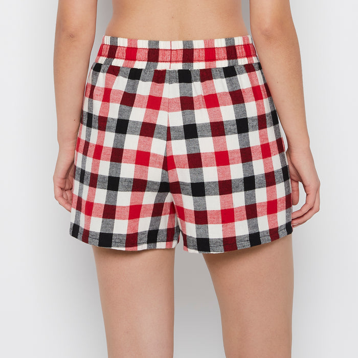 Flannel Boxer Short in Winter Gingham