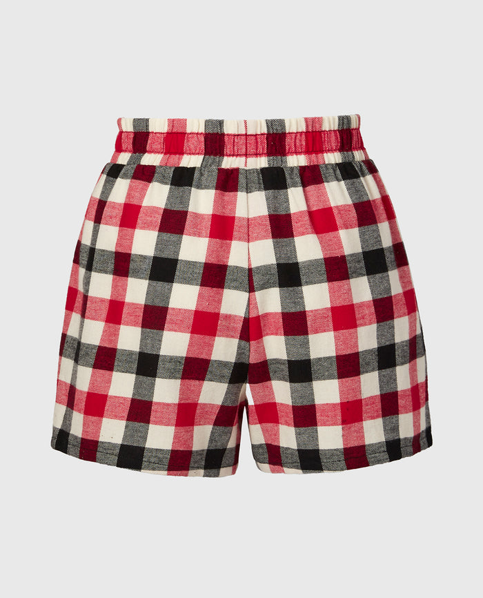 Flannel Boxer Short in Winter Gingham