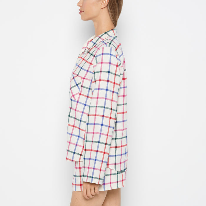 Flannel Sleep Shirt in Large Jingle Plaid
