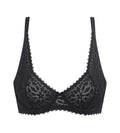 Floral lace triangle bra full coverage