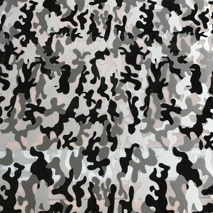 Foil, Camo Camouflage Black Heat Transfer Vinyl 19" HTV