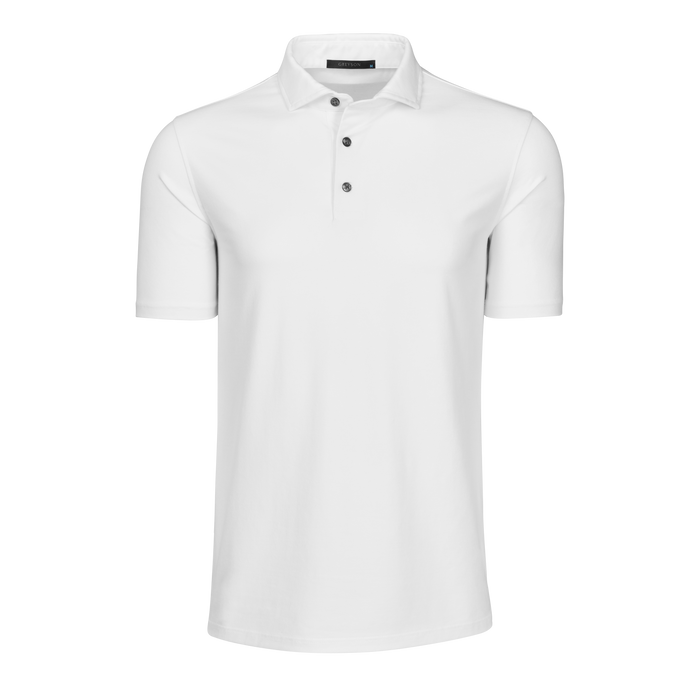 Arctic Pima Cotton Foundry Short Sleeve Polo - Front View | Greyson Clothiers