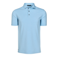 Wolf Blue Pima Cotton Foundry Short Sleeve Golf Polo - Front View | Greyson Clothiers