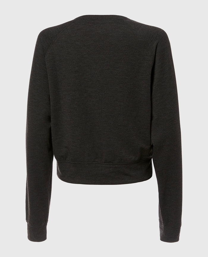 French Terry Crew Neck Sleep Top in Charcoal Heather