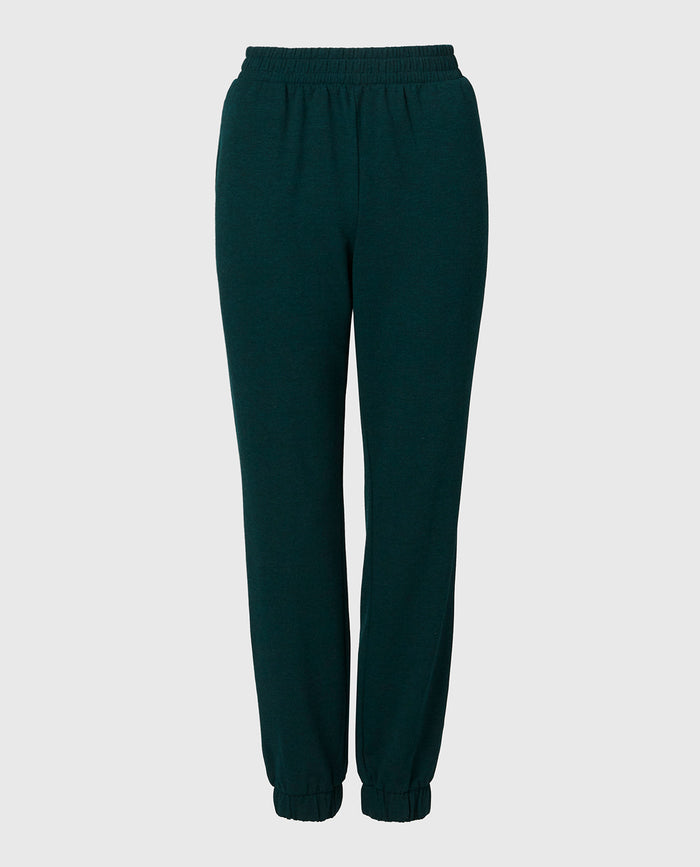 French Terry Sleep Pant in Emerald Green Heather