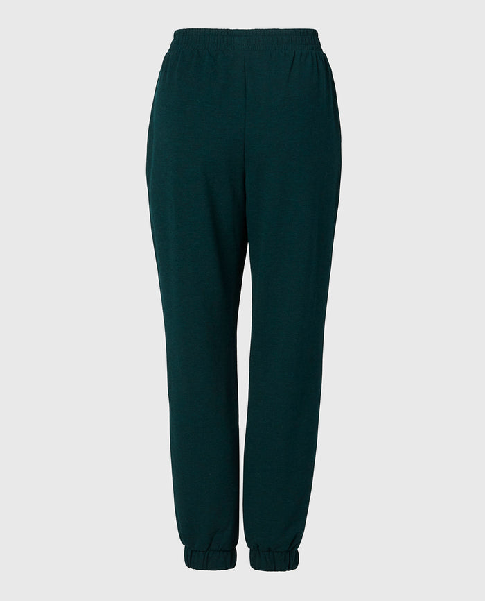 French Terry Sleep Pant in Emerald Green Heather